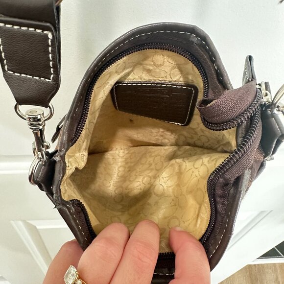 Coach Brown Signature Crossbody Bag - Picture 4 of 7